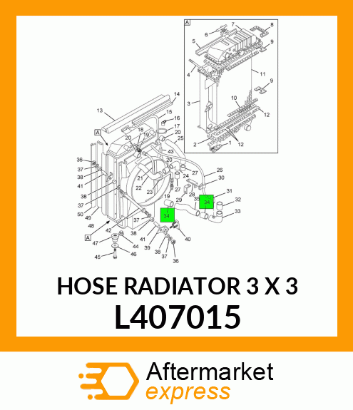 HOSE RADIATOR 3" X 3 L407015