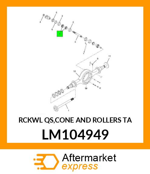 RCKWL QS,CONE AND ROLLERS TA LM104949