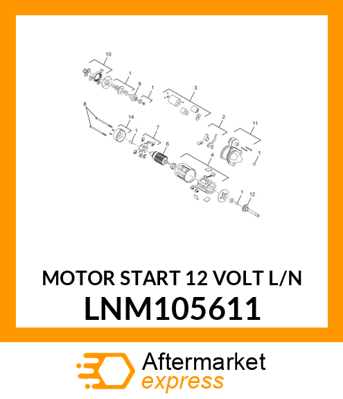 MOTOR START 12 VOLT L/N LNM105611