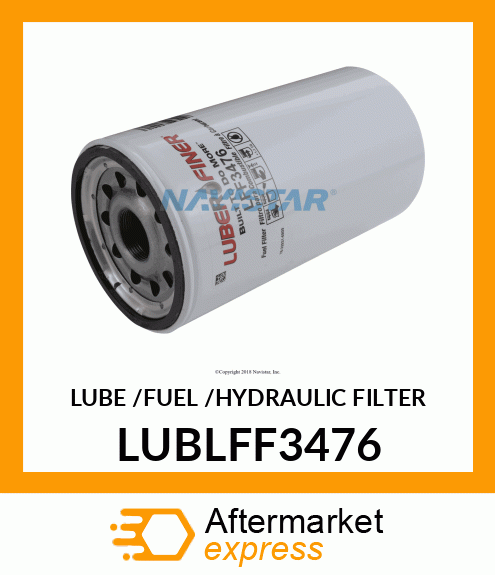 LUBE /FUEL /HYDRAULIC FILTER LUBLFF3476