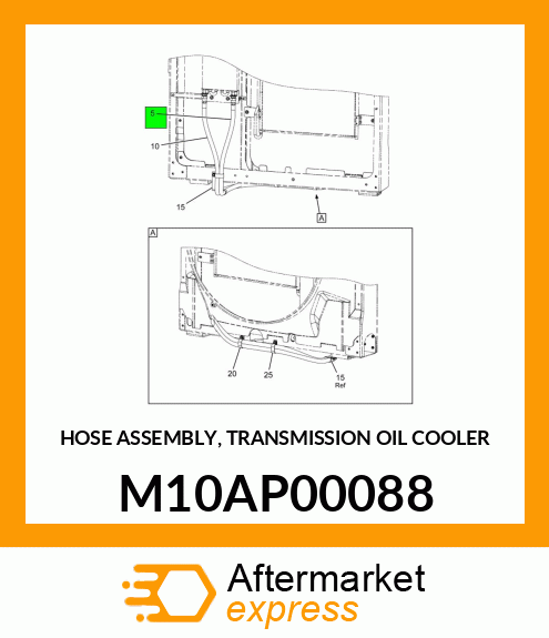 HOSE ASSEMBLY, TRANSMISSION OIL COOLER M10AP00088