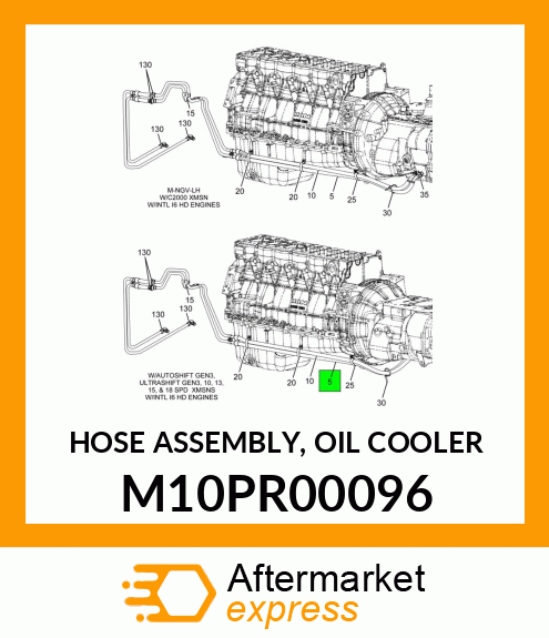 HOSE ASSEMBLY, OIL COOLER M10PR00096