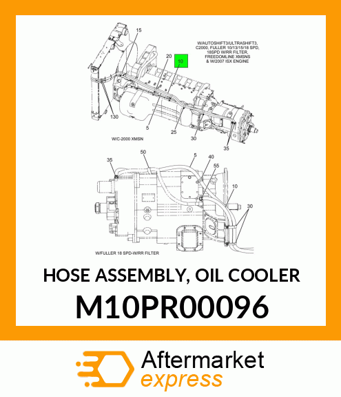 HOSE ASSEMBLY, OIL COOLER M10PR00096