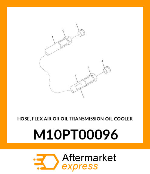 HOSE, FLEX AIR OR OIL TRANSMISSION OIL COOLER M10PT00096