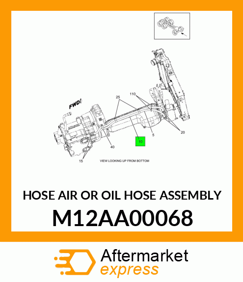 HOSE AIR OR OIL HOSE ASSEMBLY M12AA00068