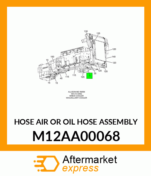 HOSE AIR OR OIL HOSE ASSEMBLY M12AA00068