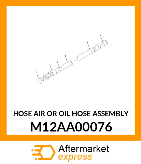 HOSE AIR OR OIL HOSE ASSEMBLY M12AA00076