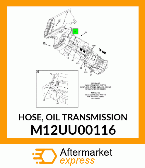 HOSE, OIL TRANSMISSION M12UU00116