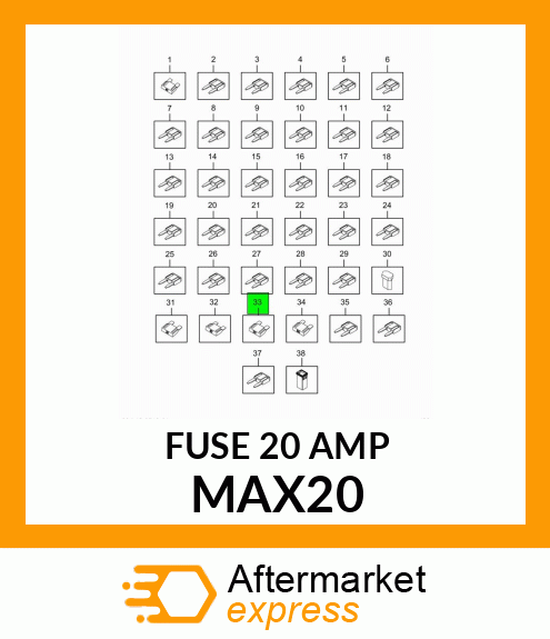 FUSE 20 AMP MAX20