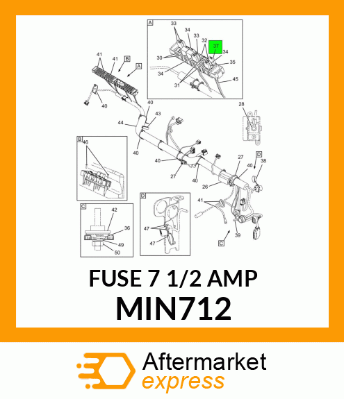 FUSE 7 1/2 AMP MIN712