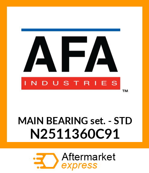 MAIN BEARING SET - STD N2511360C91