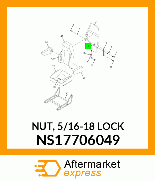 NUT, 5/16-18 LOCK NS17706049