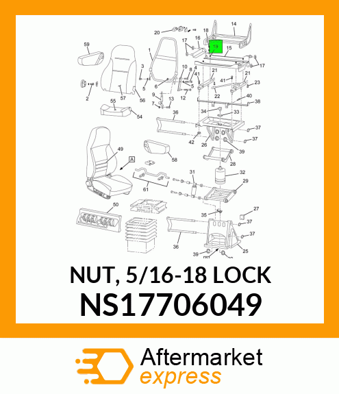 NUT, 5/16-18 LOCK NS17706049