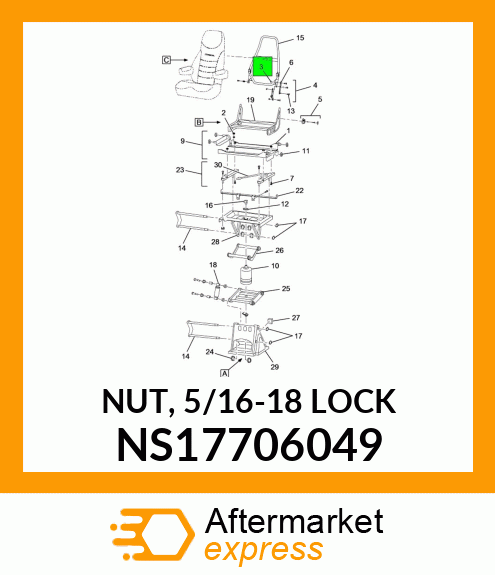 NUT, 5/16-18 LOCK NS17706049