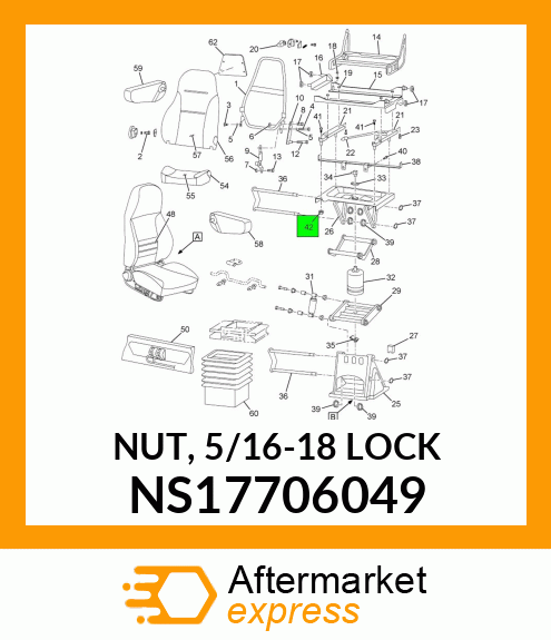 NUT, 5/16-18 LOCK NS17706049