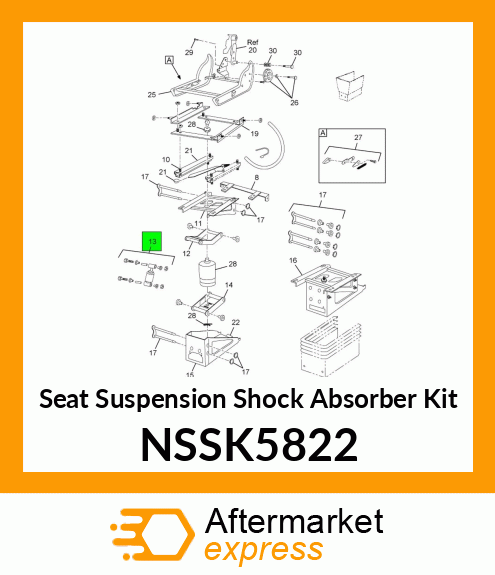 Seat Suspension Shock Absorber Kit NSSK5822