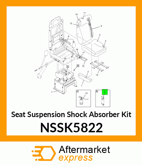 Seat Suspension Shock Absorber Kit NSSK5822