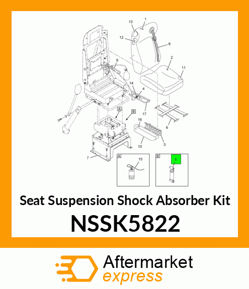 Seat Suspension Shock Absorber Kit NSSK5822