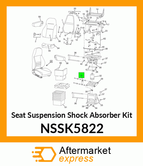 Seat Suspension Shock Absorber Kit NSSK5822