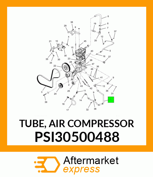 TUBE, AIR COMPRESSOR PSI30500488