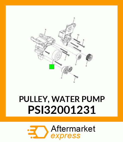 PULLEY, WATER PUMP PSI32001231