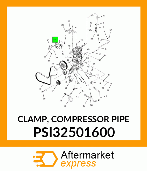 CLAMP, COMPRESSOR PIPE PSI32501600