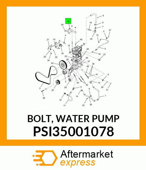 BOLT, WATER PUMP PSI35001078