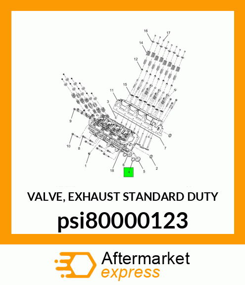 VALVE, EXHAUST STANDARD DUTY psi80000123