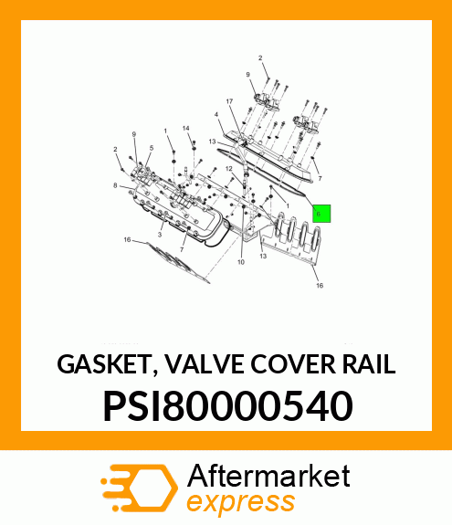 GASKET, VALVE COVER RAIL PSI80000540