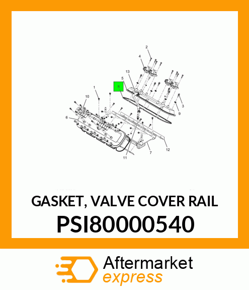 GASKET, VALVE COVER RAIL PSI80000540