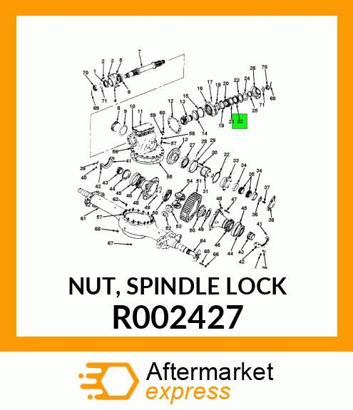 NUT, SPINDLE LOCK R002427