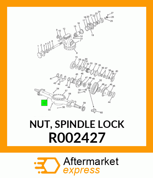 NUT, SPINDLE LOCK R002427