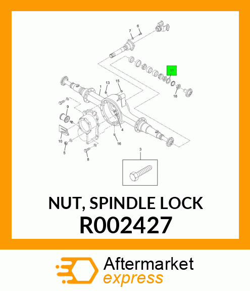 NUT, SPINDLE LOCK R002427