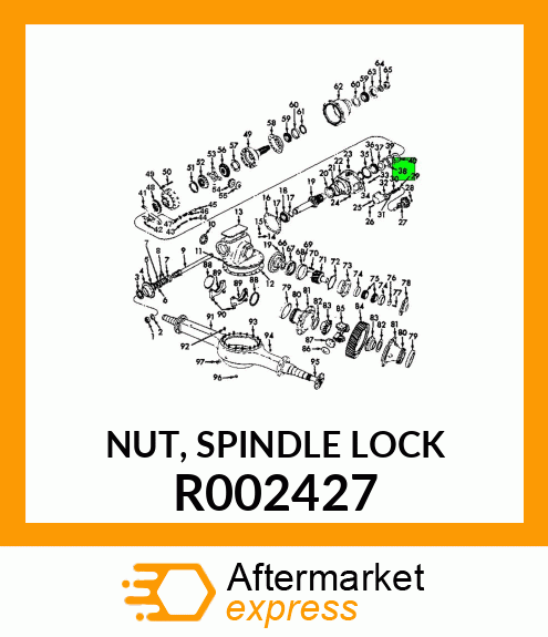 NUT, SPINDLE LOCK R002427