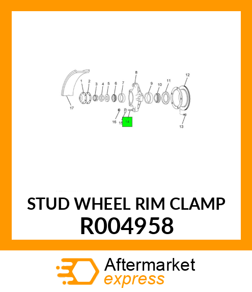 STUD WHEEL RIM CLAMP R004958