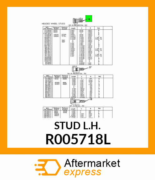 STUD L.H. R005718L