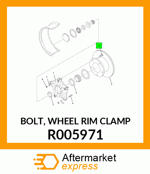 BOLT, WHEEL RIM CLAMP R005971