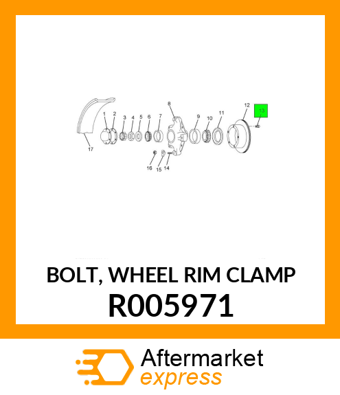 BOLT, WHEEL RIM CLAMP R005971