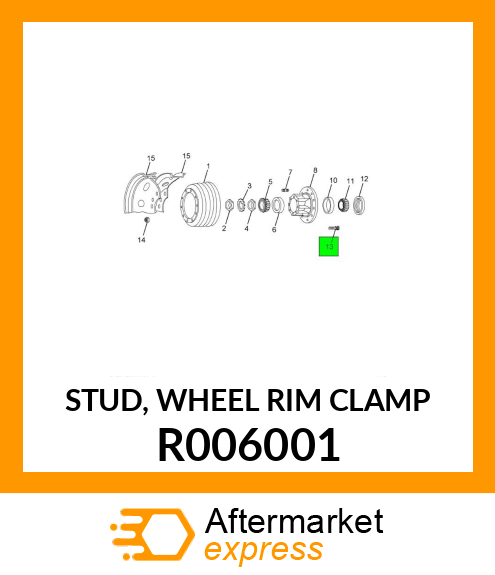 STUD, WHEEL RIM CLAMP R006001
