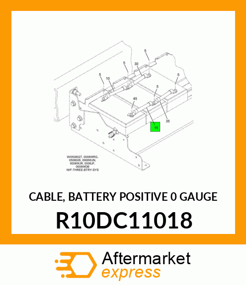 CABLE, BATTERY POSITIVE 0 GAUGE R10DC11018