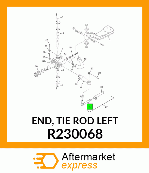 END, TIE ROD LEFT R230068