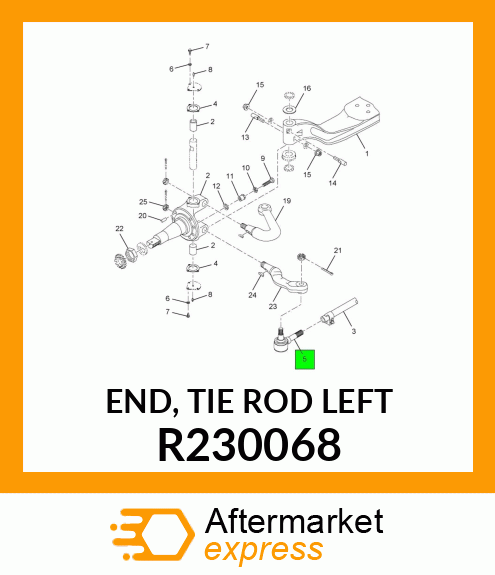 END, TIE ROD LEFT R230068