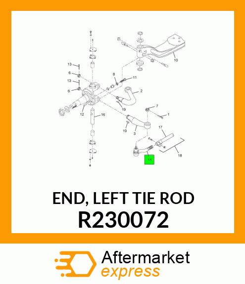 END, LEFT TIE ROD R230072