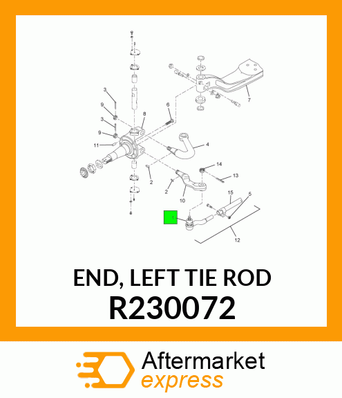 END, LEFT TIE ROD R230072