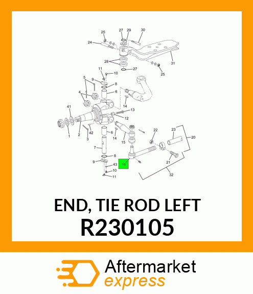 END, TIE ROD LEFT R230105