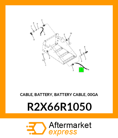 CABLE, BATTERY, BATTERY CABLE, 00GA R2X66R1050