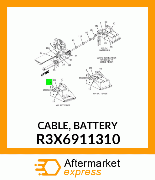 CABLE, BATTERY R3X6911310