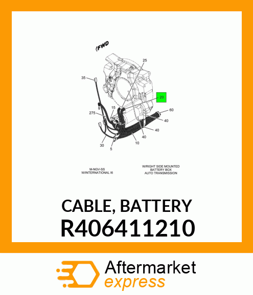 CABLE, BATTERY R406411210