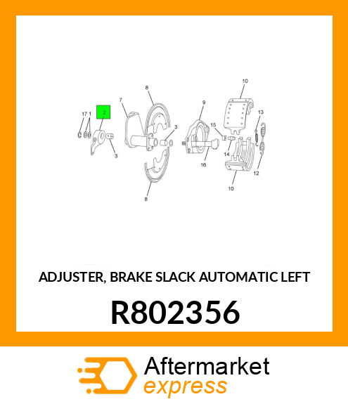 ADJUSTER, BRAKE SLACK AUTOMATIC LEFT R802356