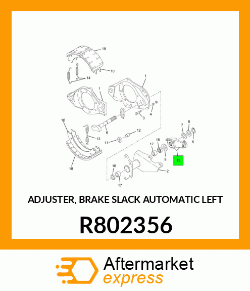 ADJUSTER, BRAKE SLACK AUTOMATIC LEFT R802356